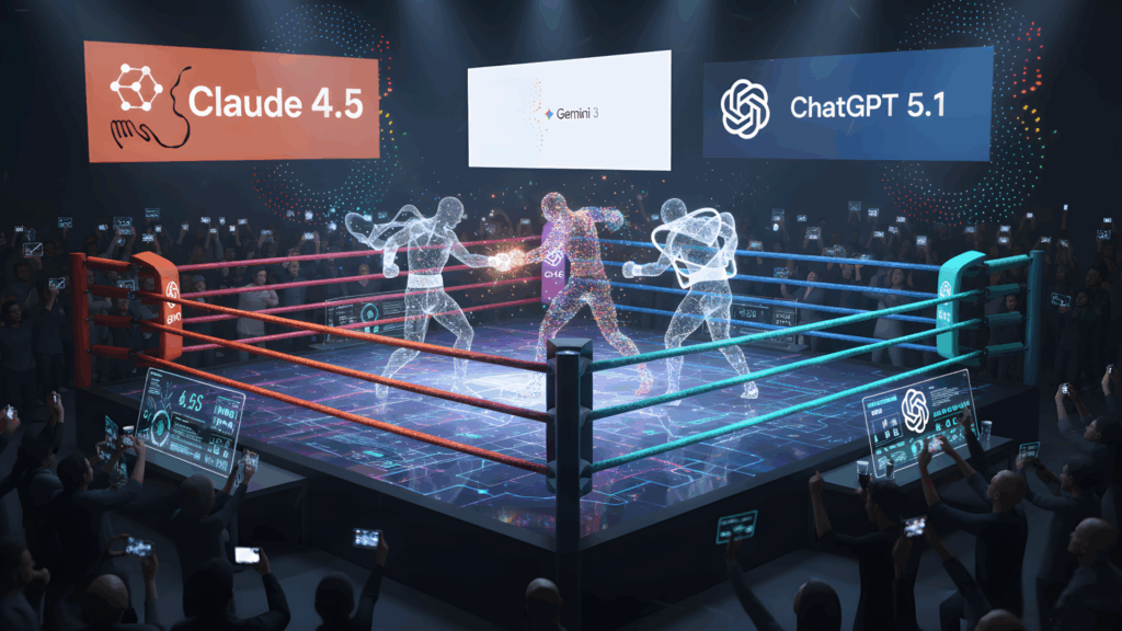 Claude 4.5 vs Gemini 3 vs ChatGPT 5.1